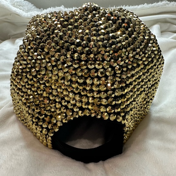 Gold rhinestone hat - Picture 4 of 7